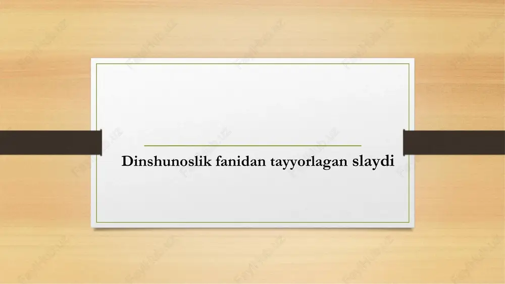 abdurauf fitratning “muxtasar islom tarixi” risolasi — PDF
