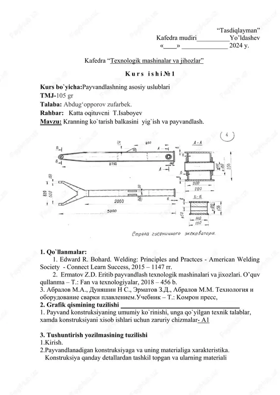 payvandlashning asosiy uslublari — DOCX