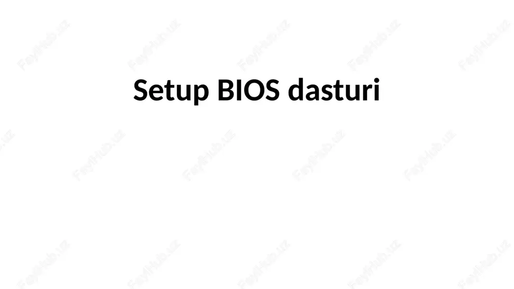 biosdasturi — PPTX