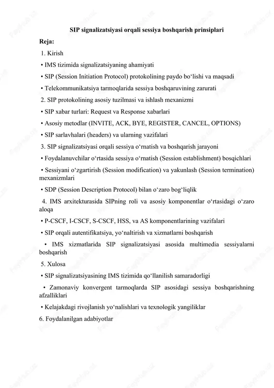 sip signalizatsiyasi — DOCX
