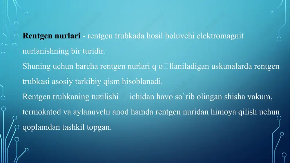 rentgen trubka — PPTX