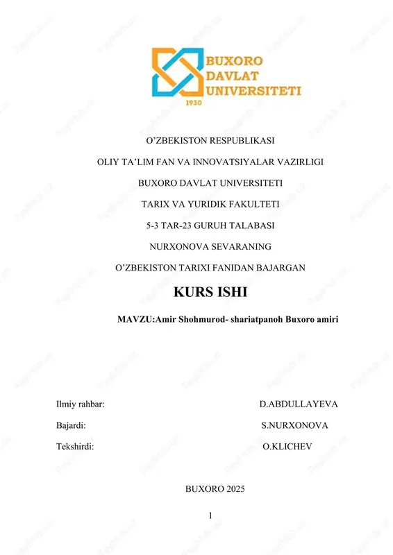 kurs ishi — DOCX