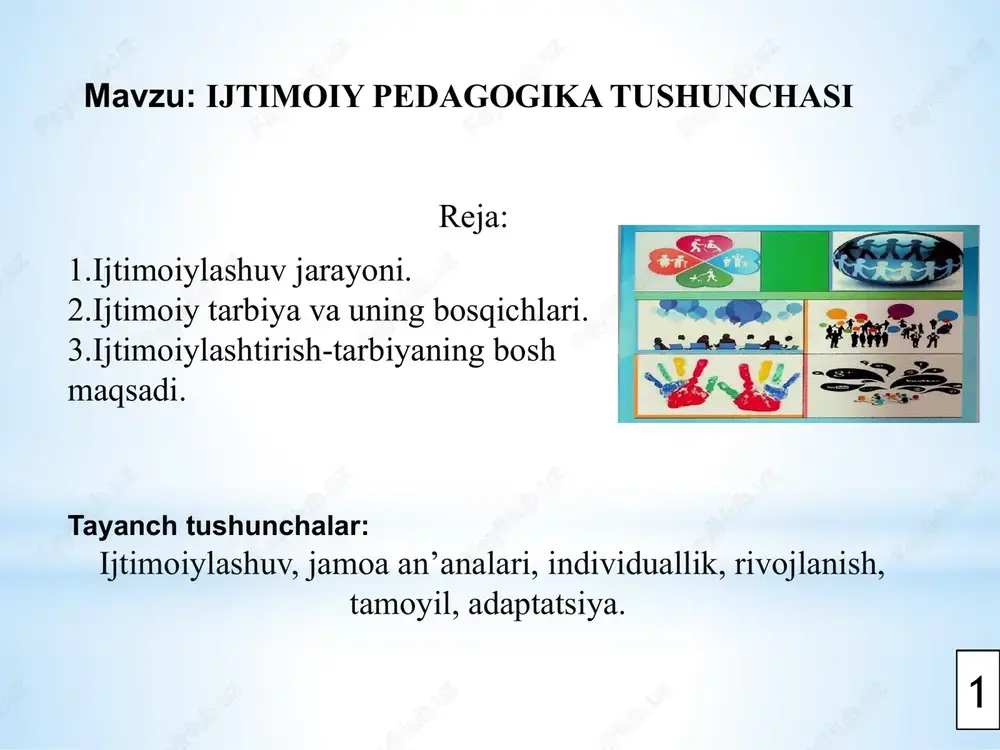 ijtimoiy pedagogika tushunchasi — PPTX