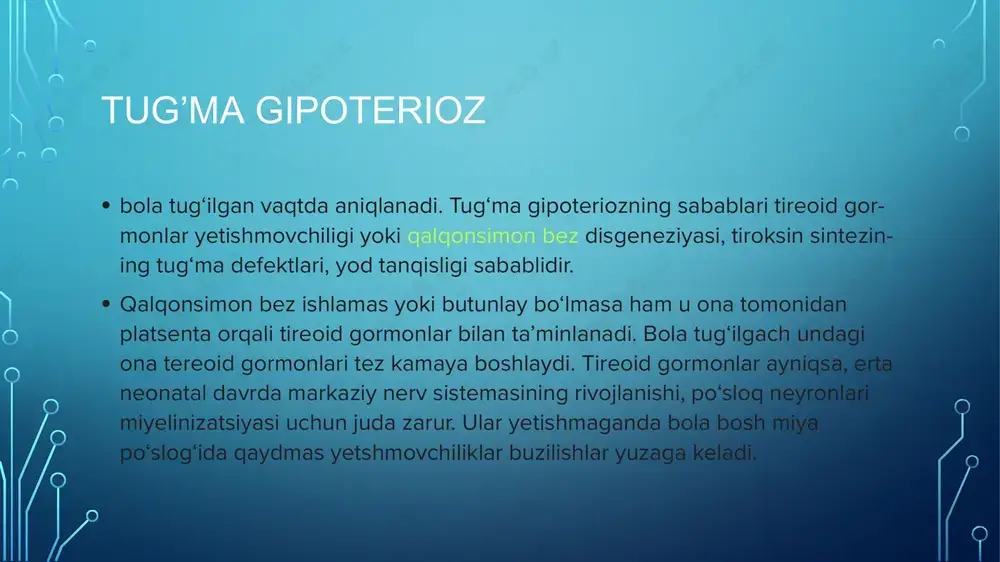 tug‘magipoterioz — PPTX