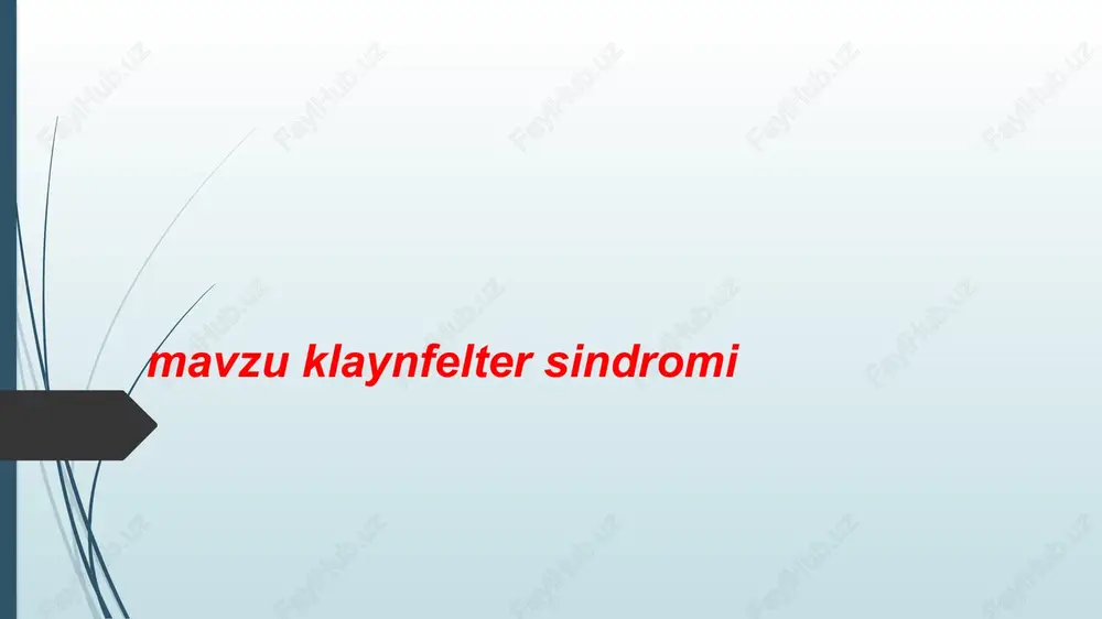 klinefeltersindromi — PPTX