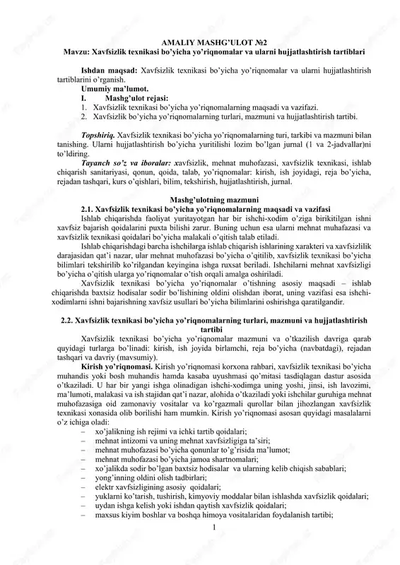 amaliy mashg’ulot №2 — DOCX