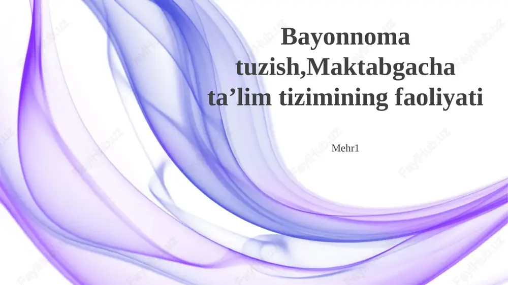bayonnoma tuzish — PPTX