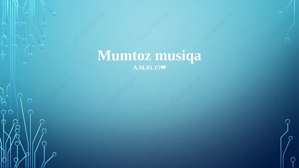 mumtoz musiqa — PPTX