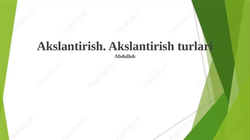 akslantirish — PPTX