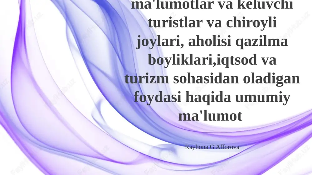 ozarbayjon davlati haqida statistik ma'lumotlar — PPTX