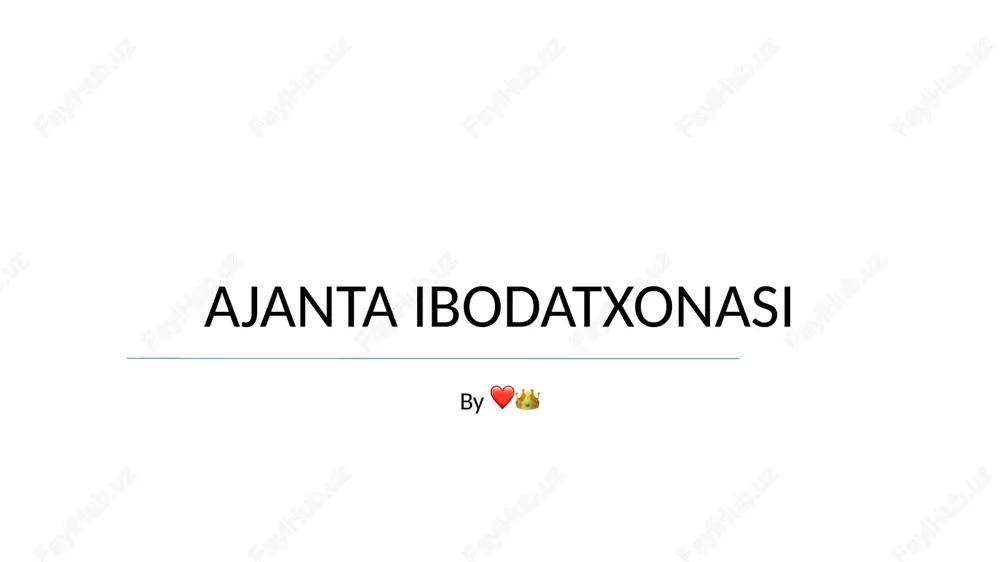ajanta ibodatxonasi — PPTX