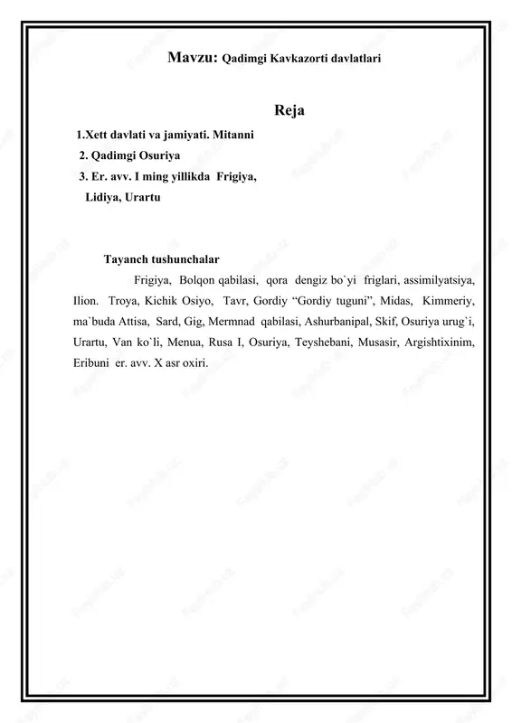 qadimgi kavkazorti davlatlari — DOCX