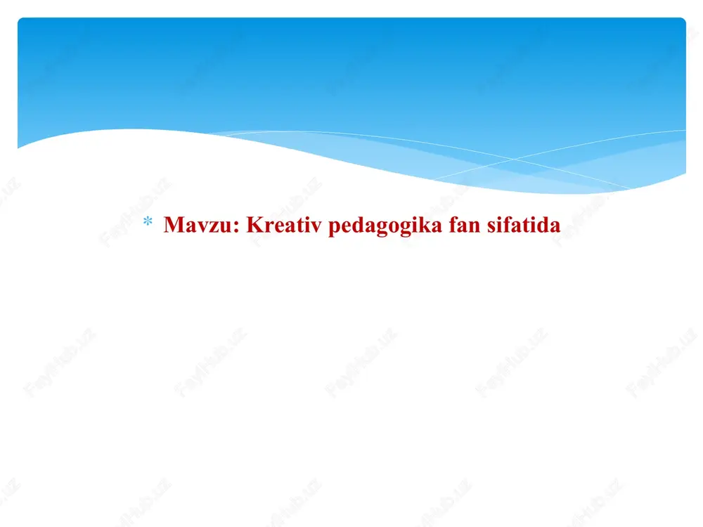 kreativ pedagogika — PPTX