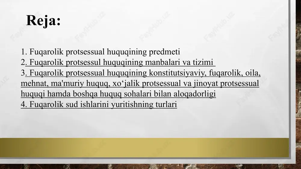 fuqarolikprotsessualhuquqi — PPTX