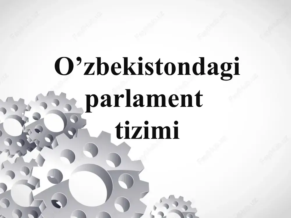 o’zbekistondagi parlament tizimi — PPTX