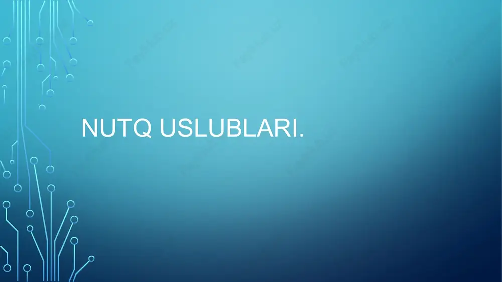 nutq uslublari — PPTX