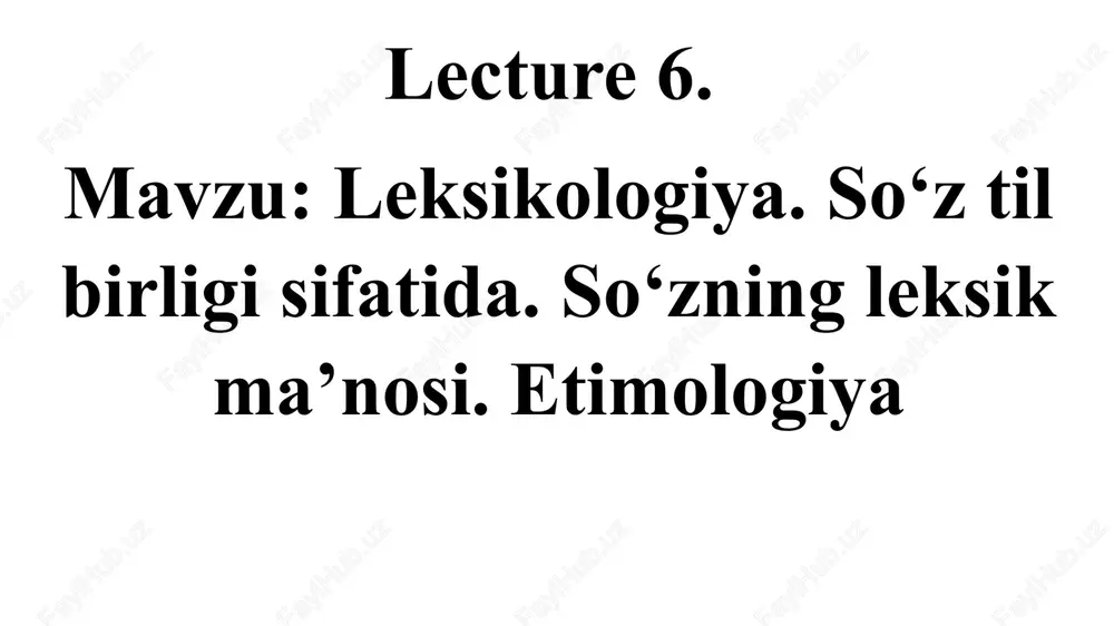 leksikologiya — PPTX