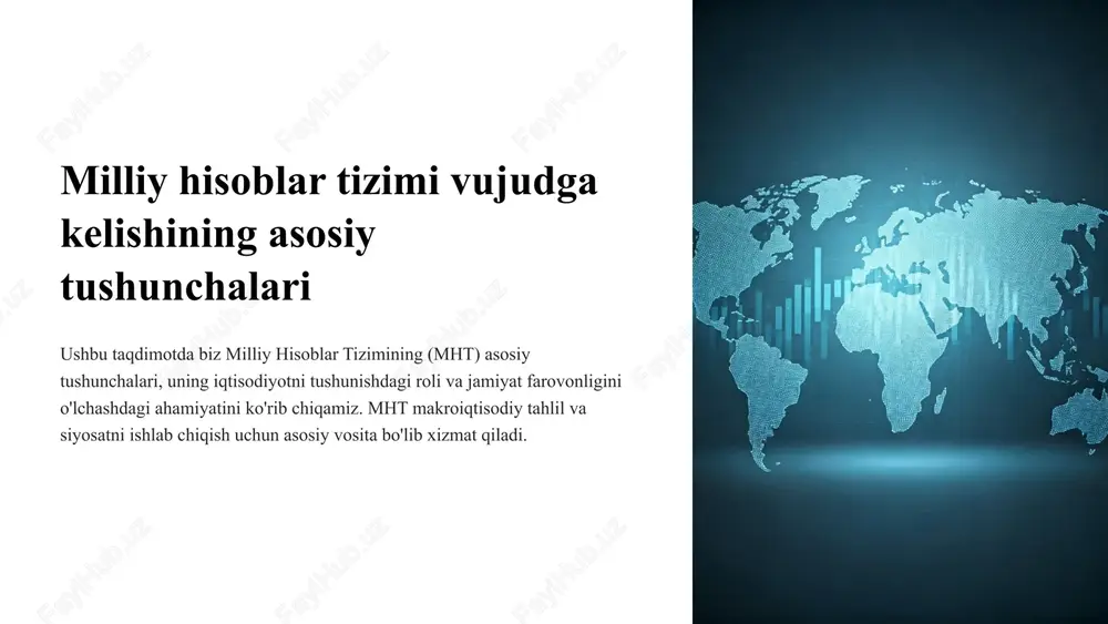 milliy hisoblar tizimi — PPTX