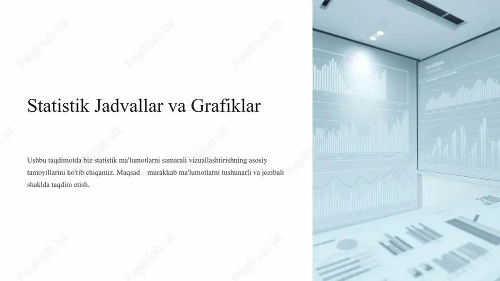 statistik jadvallar va grafiklar — PPTX