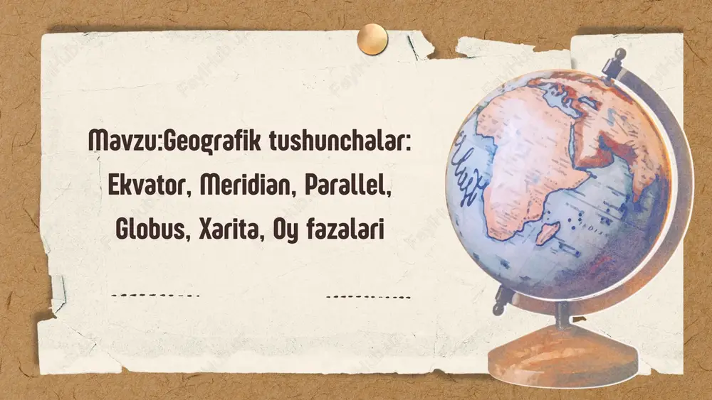 geografik tushunchalar — PPTX