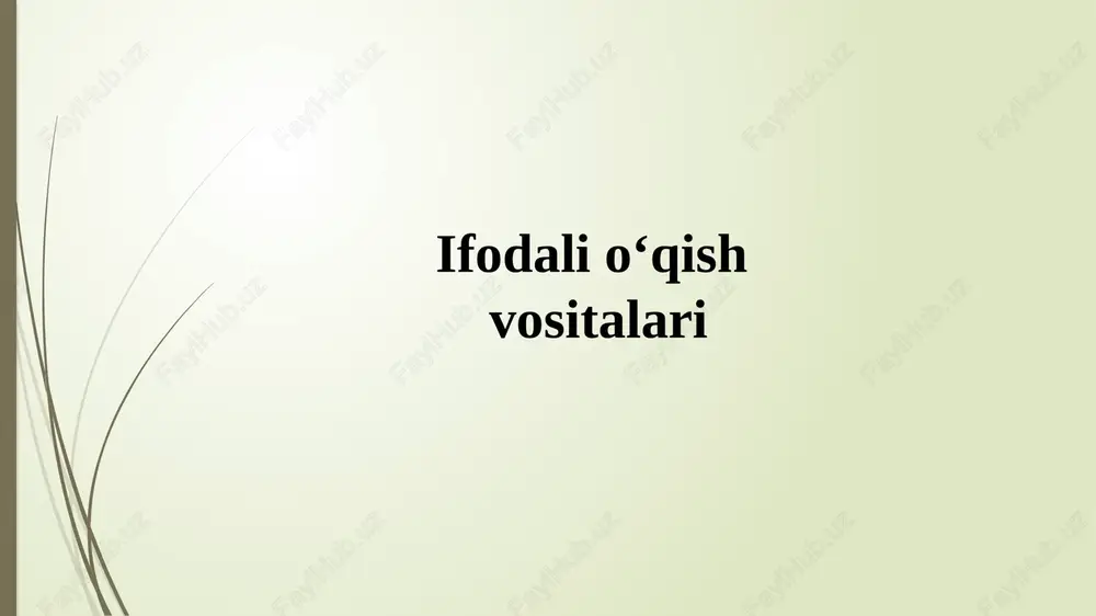 ifodalio'qish vositalari — PPTX