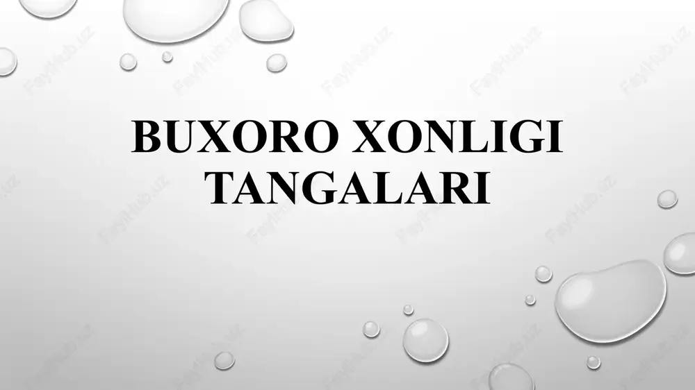buxoro xonligi tangalari — PPTX