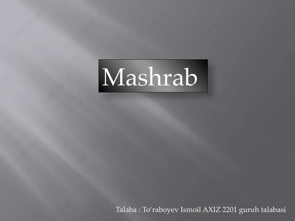 mashrab — PPTX