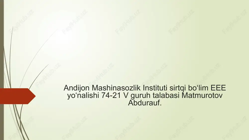 qisqa tutashtirgichlar — PPTX