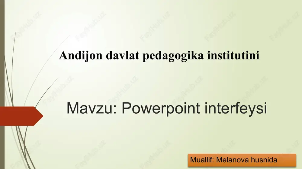 powerpoint interfeysi — PPTX