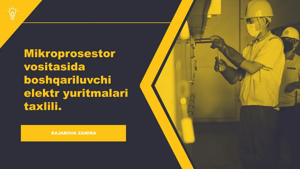 mikroprosestorlar va elektr yuritmalar — PPTX