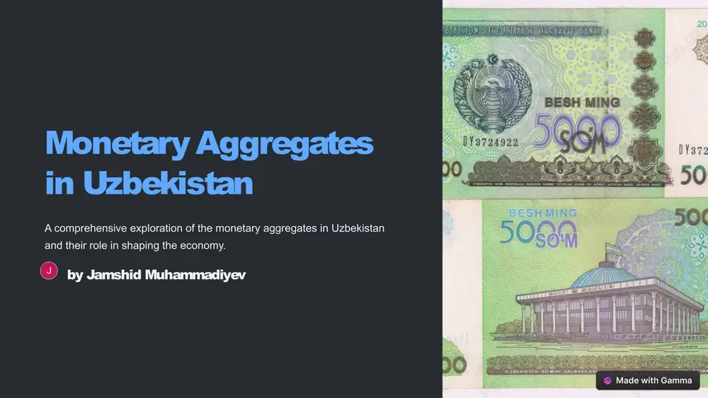 monetary aggregates in uzbekistan — PPTX