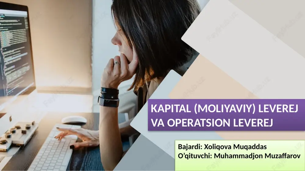 moliyaviy leverej — PPTX