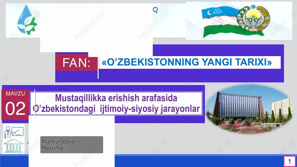 o’zbekistonning yangi tarixi — PDF