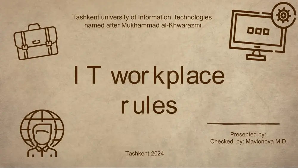 it workplace rules — PPTX