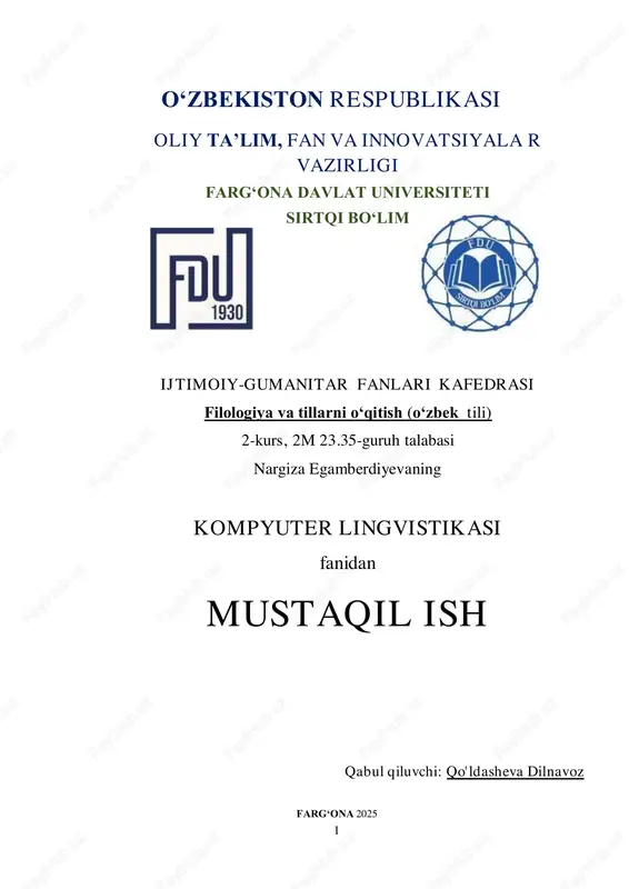 kompyuter lingvistikasi — PDF