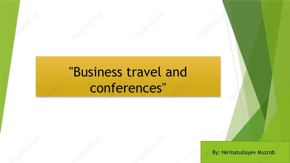 business travel and conferences — PPTX