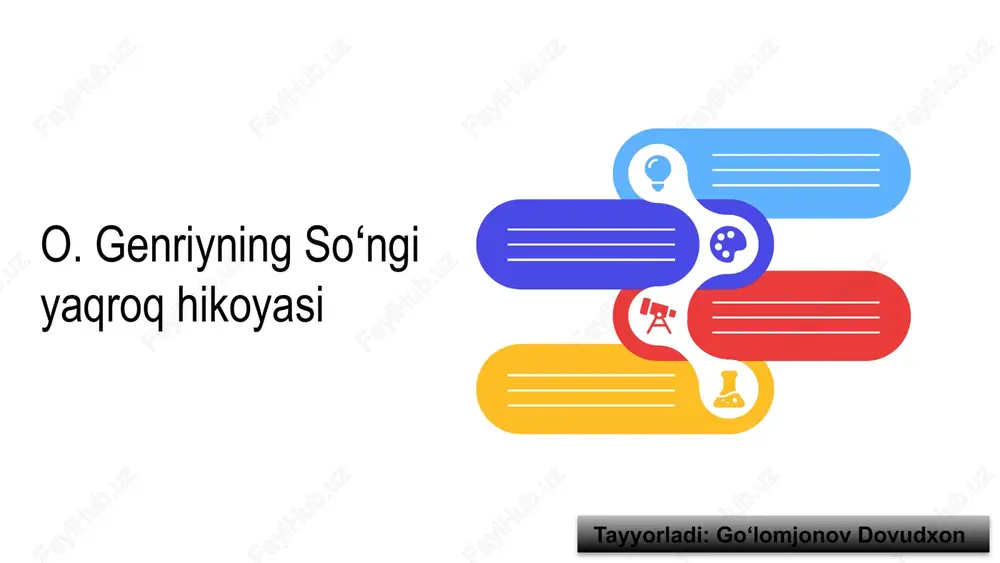 o. genriyning soʻngi yaqroq hikoyasi — PPTX