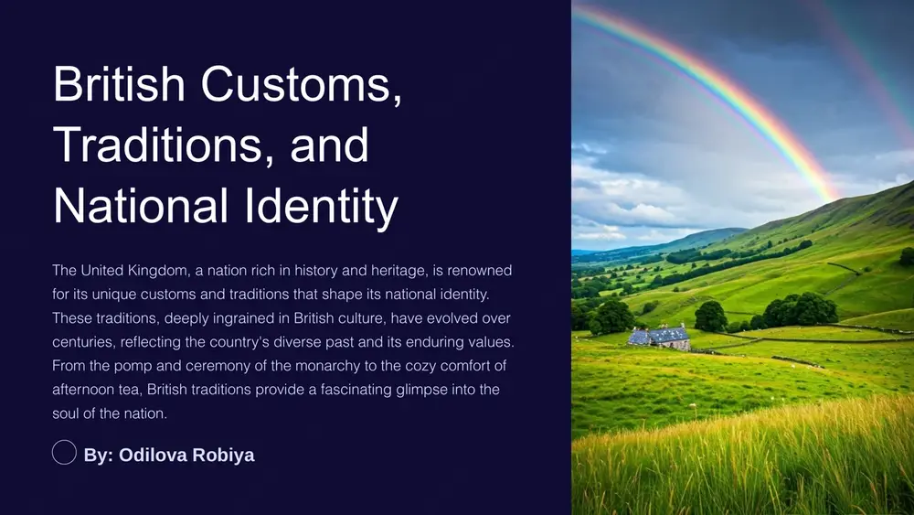 british customs, traditions, and national identity — PPTX