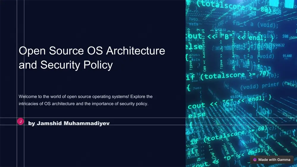 open source os architecture and security policy — PPT