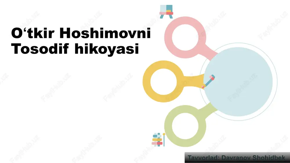 oʻtkir hoshimovni tosodif hikoyasi — PPTX