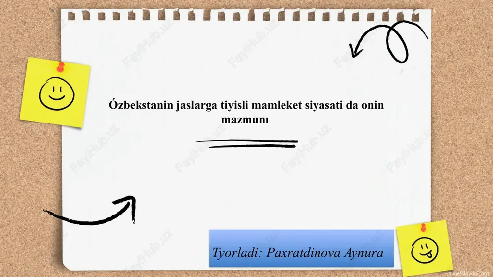 oʻzbekstanin jaslarga tiyisli mamleket siyasati — PPTX