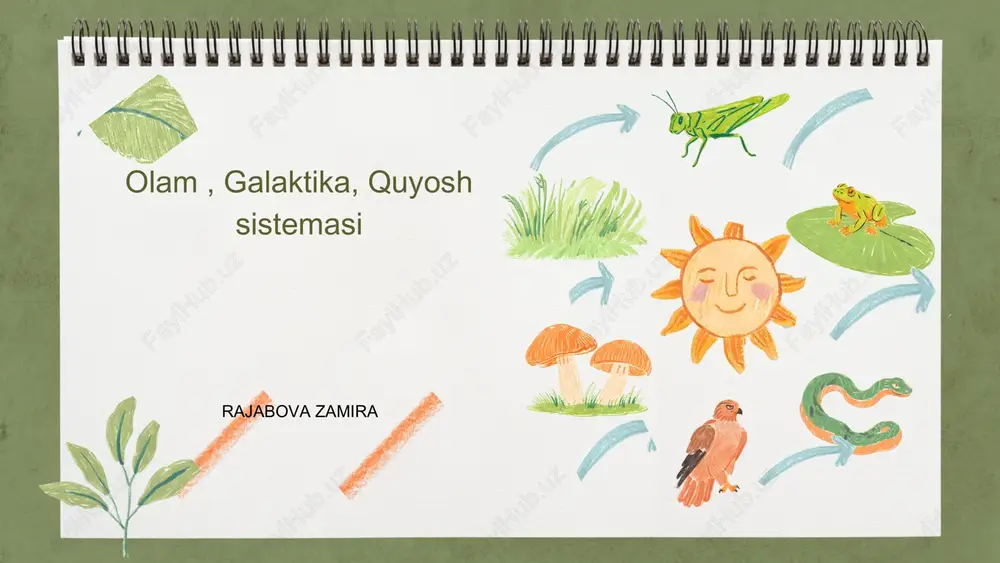 olam, galaktika, quyosh sistemasi — PPTX
