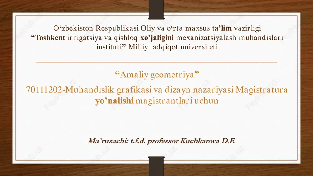 amaliy geometriya — PDF