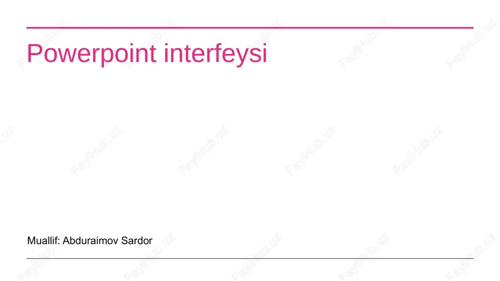 powerpoint interfeysi — PPTX