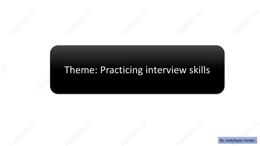 practicing interview skills — PDF
