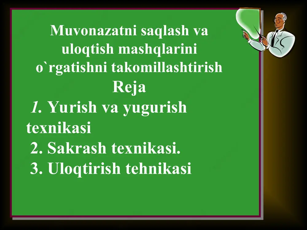 yurish va yugurish texnikasi — PPT
