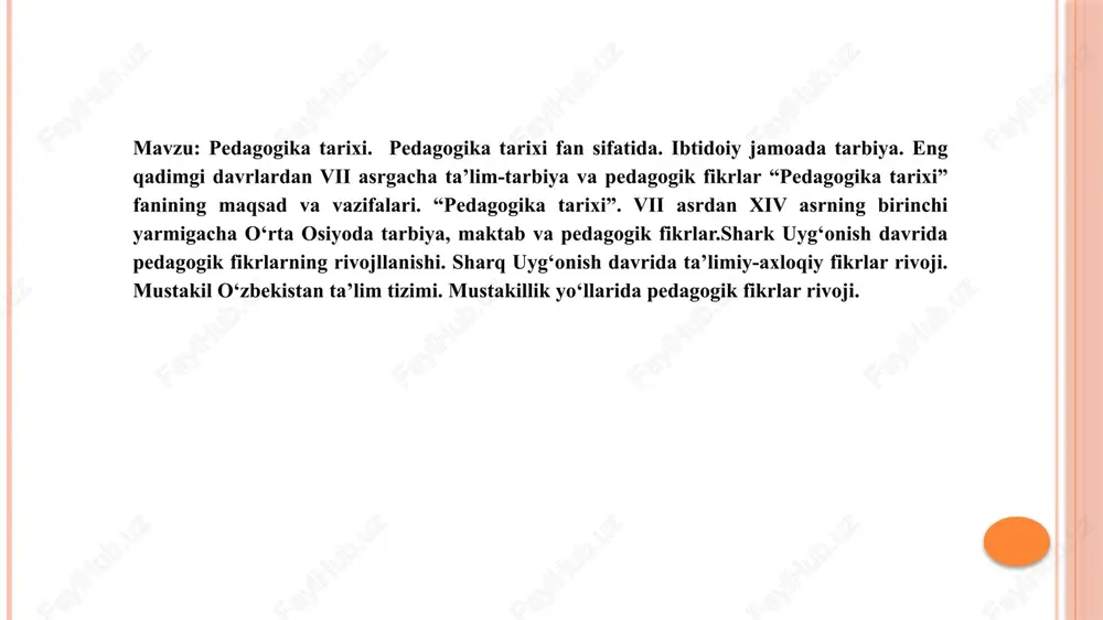 pedagogikatarixi — PPTX