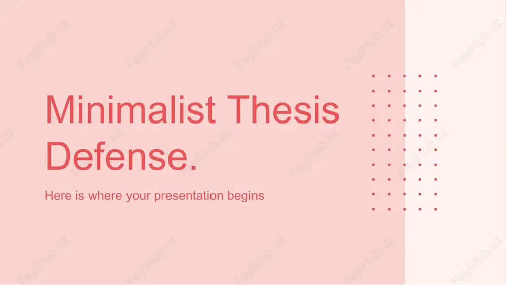minimalist thesis defense — PPTX