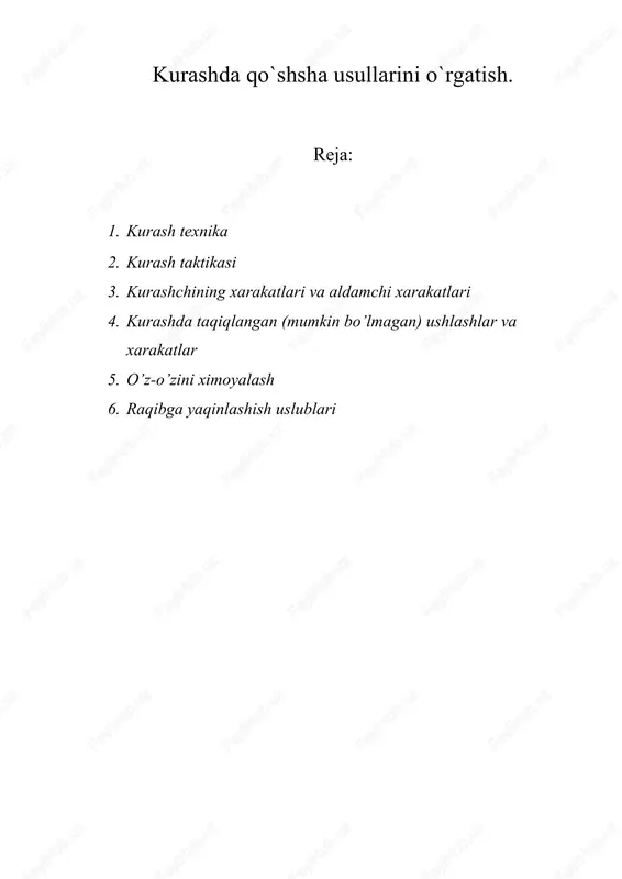 kurash texnika — DOC