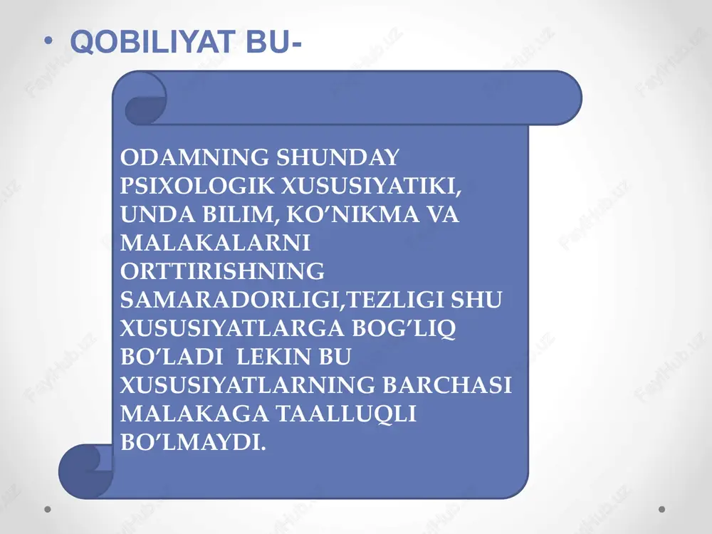 qobiliyat bu — PPTX